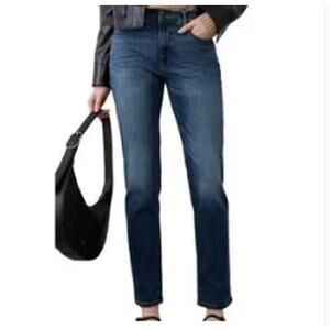 Banana Republic Factory Curvy Girlfriend Jeans Dark Wash Sz 31/12 NWT